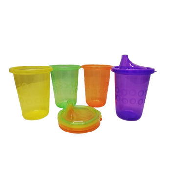 VASOS CON TAPA 10 OZ ASAS COLORES BORN