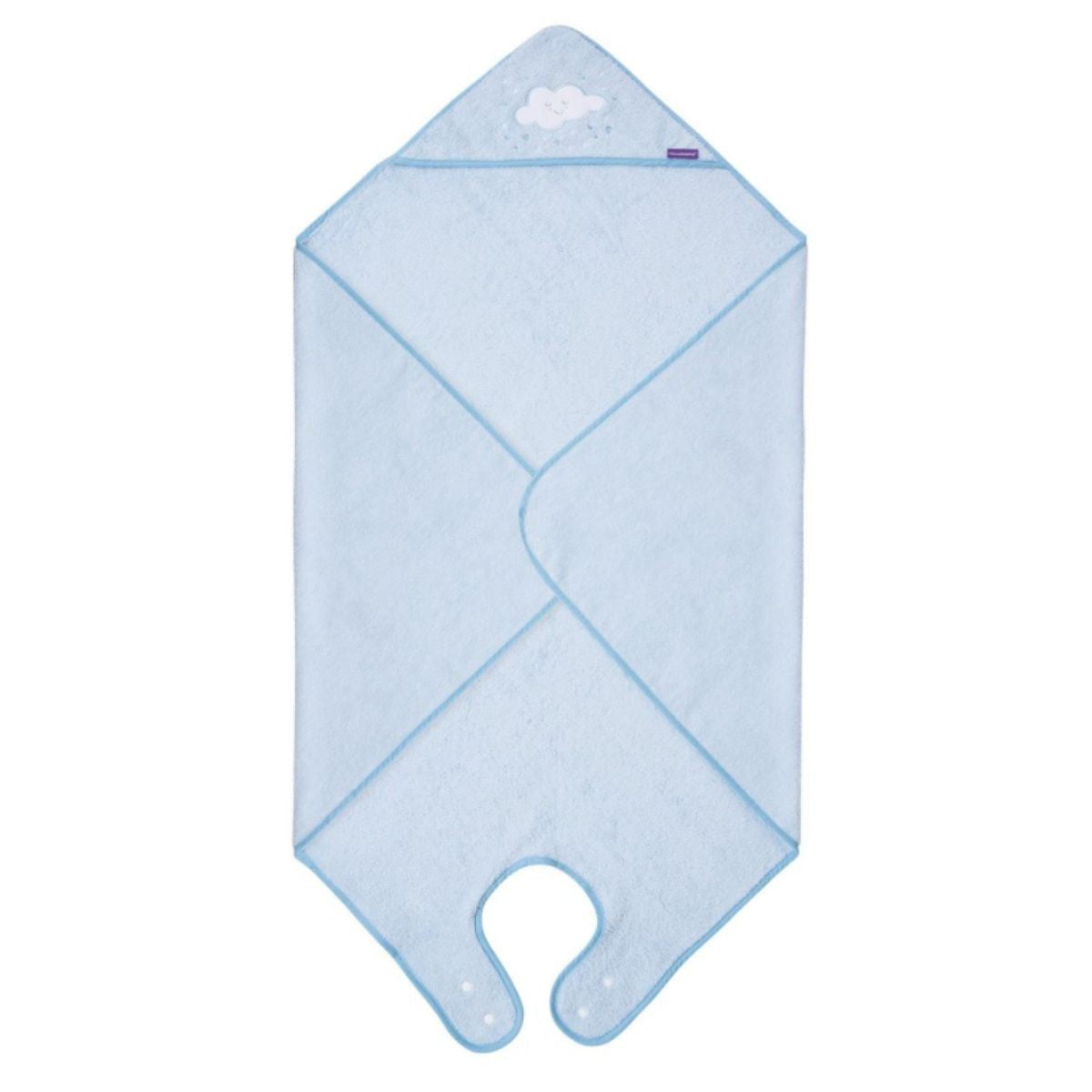 TOALLA CON CAPUCHA CELESTE