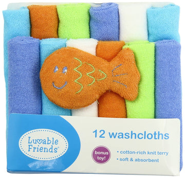 SET DE 12 TOALLITAS NIÑO MULTICOLOR LUVABLE FRIENDS