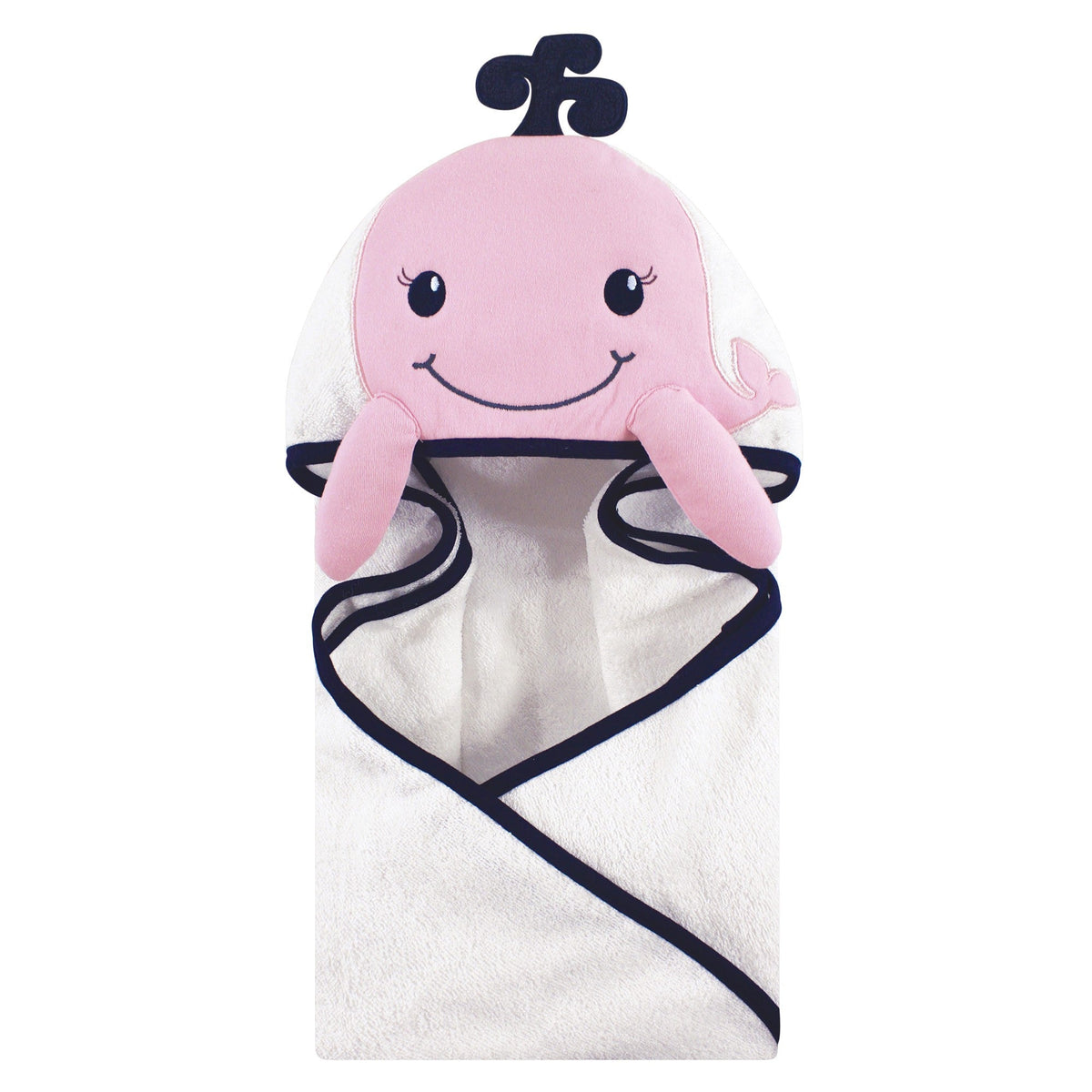 TOALLA C/CAPUCHA DELFIN NIÑA BLANCA