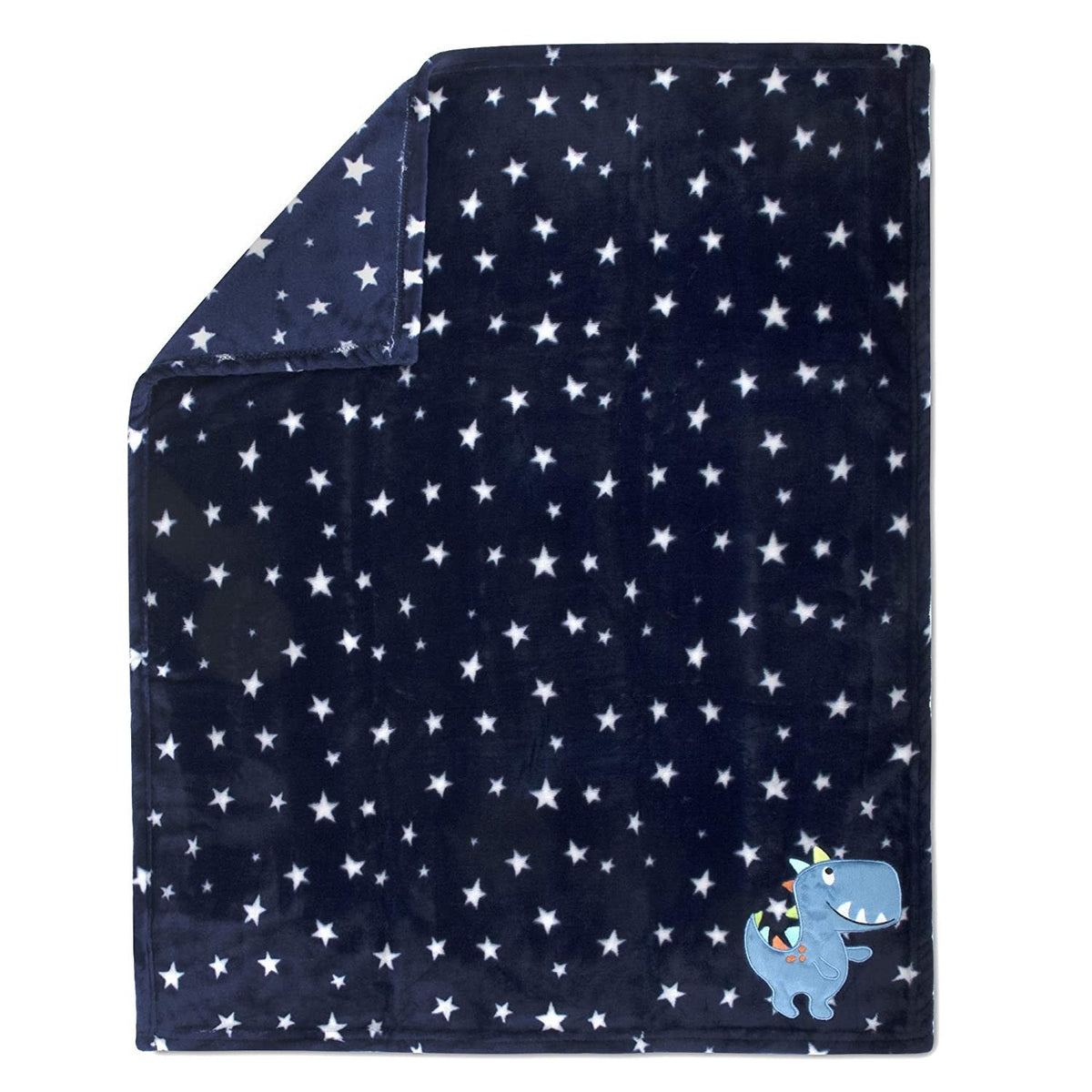 COBIJA NIÑO DINO AZUL BLANCO AD SUTTON