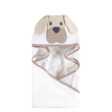 TOALLA CON CAPUCHA BLANCA PERRITO
