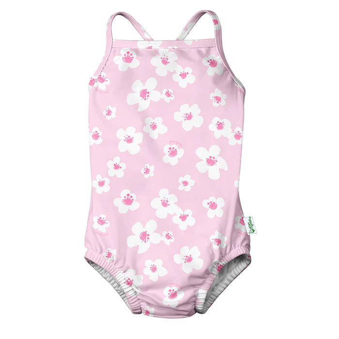 TRAJE DE DE BAÑO CON PAÑAL REUSABLE LIGHT PINK BLOSSOMS I PLAY