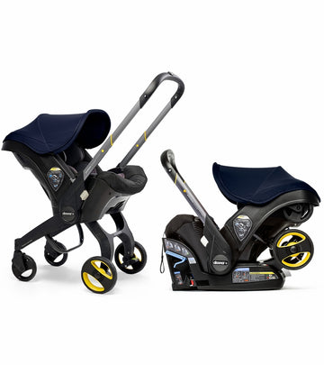 COCHE CON ASIENTO DE AUTO Y BASE ROYAL BLUE DOONA