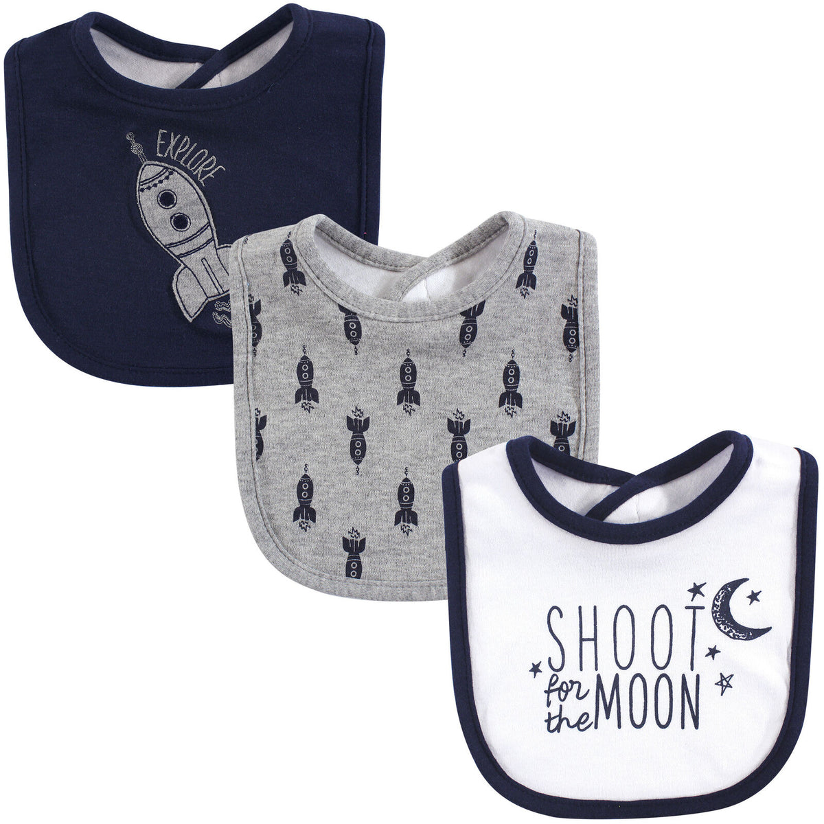 3PK BABEROS NIÑO LUNA