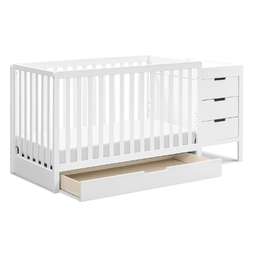 Cuna De Madera Colby 4 EN 1 Con Cambiador - Blanca