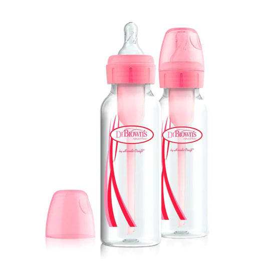 Set  X2 Biberones  B/S 8 Oz Rosa Dr. Browns