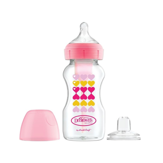 Kit Biberón Transición B/A 9 Oz | Rosado -  Dr. Browns