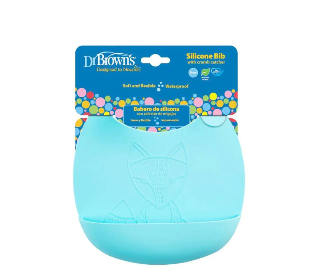 Babero Silicona Turquesa Dr. Browns