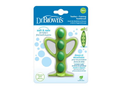 Mordedor Y Cepillo  2 EN 1 Verde Dr. Browns