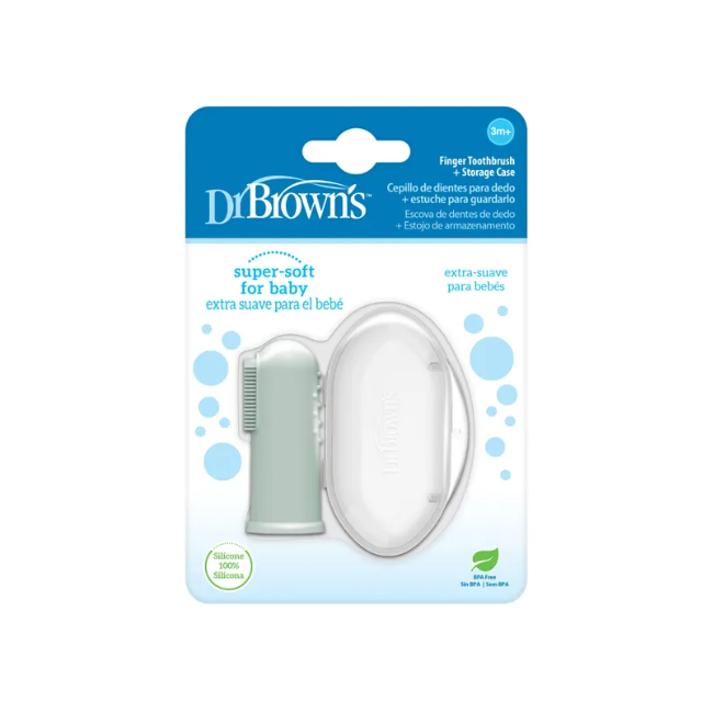 Cepillo De Dientes De Silicona Con Estuche | Verde - Dr. Browns