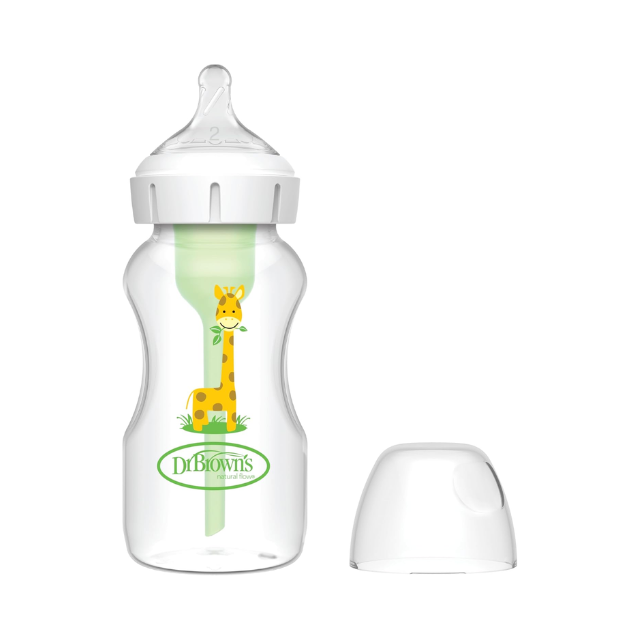 Bib. Opt. De B/A Jirafa De Ppo. 9oz Teti. Nivel 2 - Dr. Browns