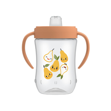 Vaso Con Asas B/ Suave Antiderrame | Naranja - Dr. Browns