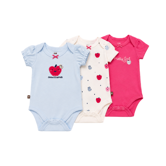 Conjunto 3 Enterizos | Apple - B4baby