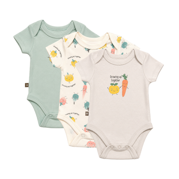 Conjunto 3 Enterizos Manga Corta | Frutas - B4baby