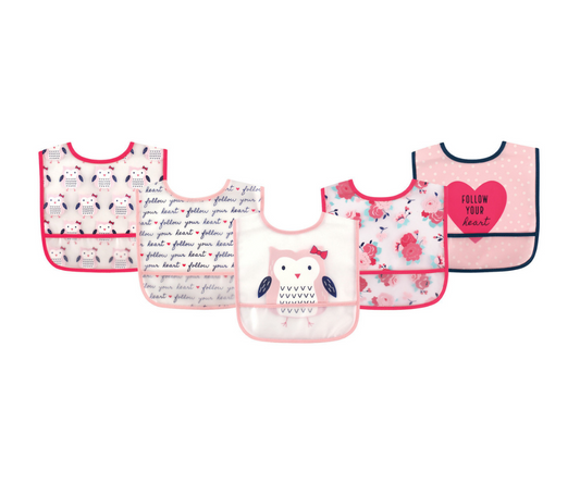 Baberos Pack X5 Con Bolsillo | Buhita Hudson Baby