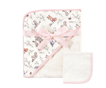 Toalla Con Capucha Y Toallita Para Baño Hudson Baby