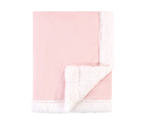 Manta Sherpa | Pink  White Hudson Baby