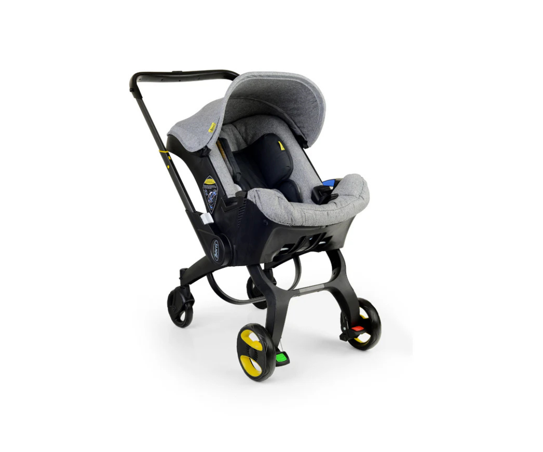 Coche Con Asiento De Auto Sin Base Gris Born