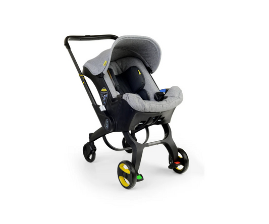 Coche Con Asiento De Auto Sin Base Gris Born
