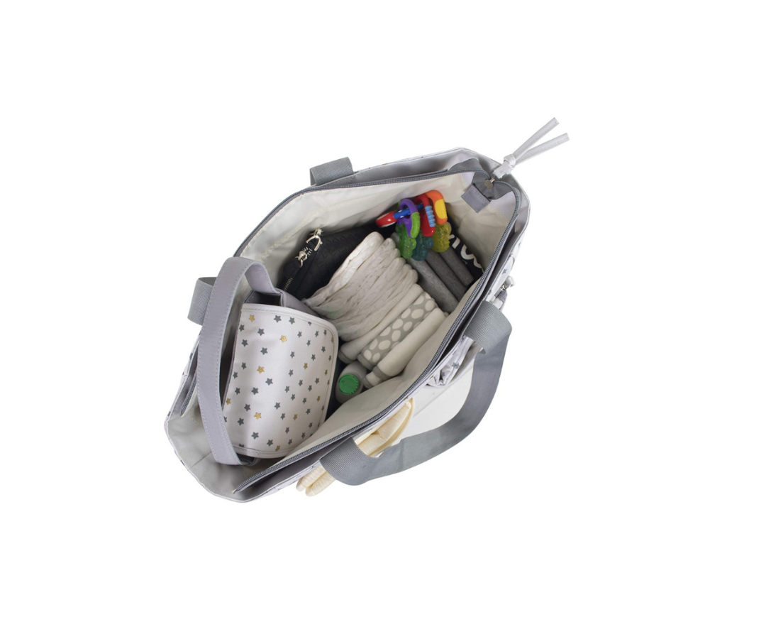 Pañalera Gris Estrellita Baby Essentials Ad Sutton