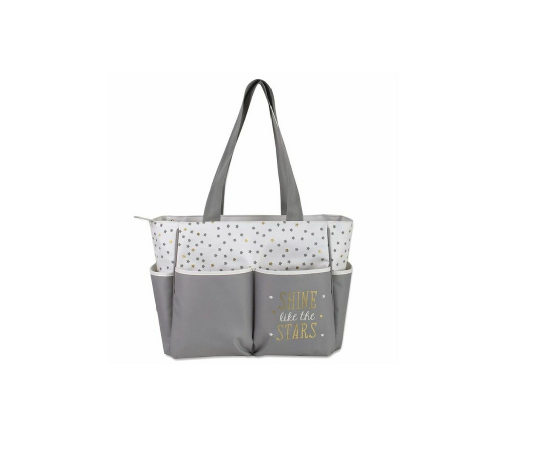Pañalera Gris Estrellita Baby Essentials Ad Sutton