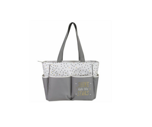 Pañalera Gris Estrellita Baby Essentials Ad Sutton