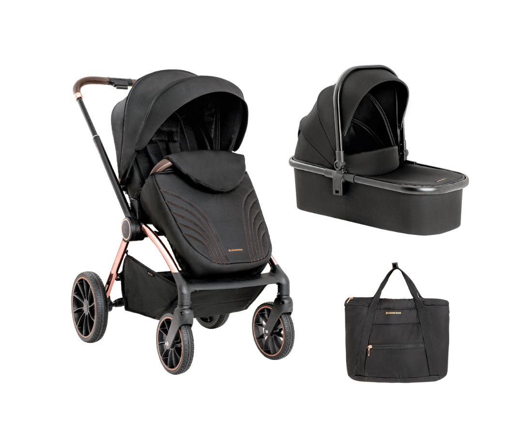 Coche Kara 2 en 1 Con Moisés Negro | Pañalera Kikkaboo