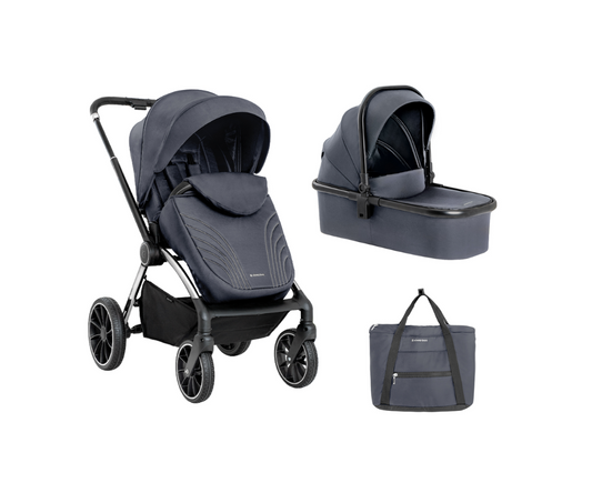 Coche Kara 2 en 1 Con Moisés Gris  | Pañalera Kikkaboo