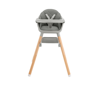 Silla De Comer Woody 2 En 1 | Gris Kikkaboo