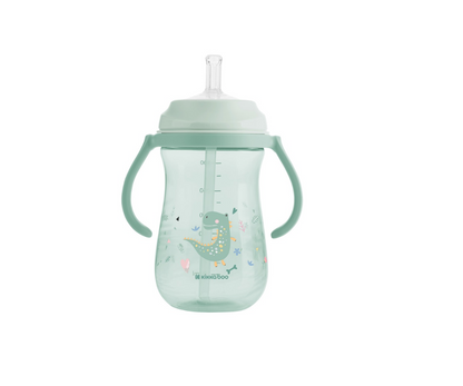 Vaso Con Agarraderas Sorbete Dino Menta  Kikkaboo