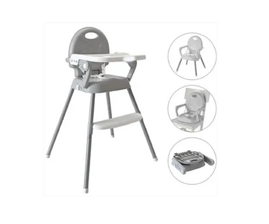Silla De Comer Spoony 3 En 1 | Gris Kikkaboo