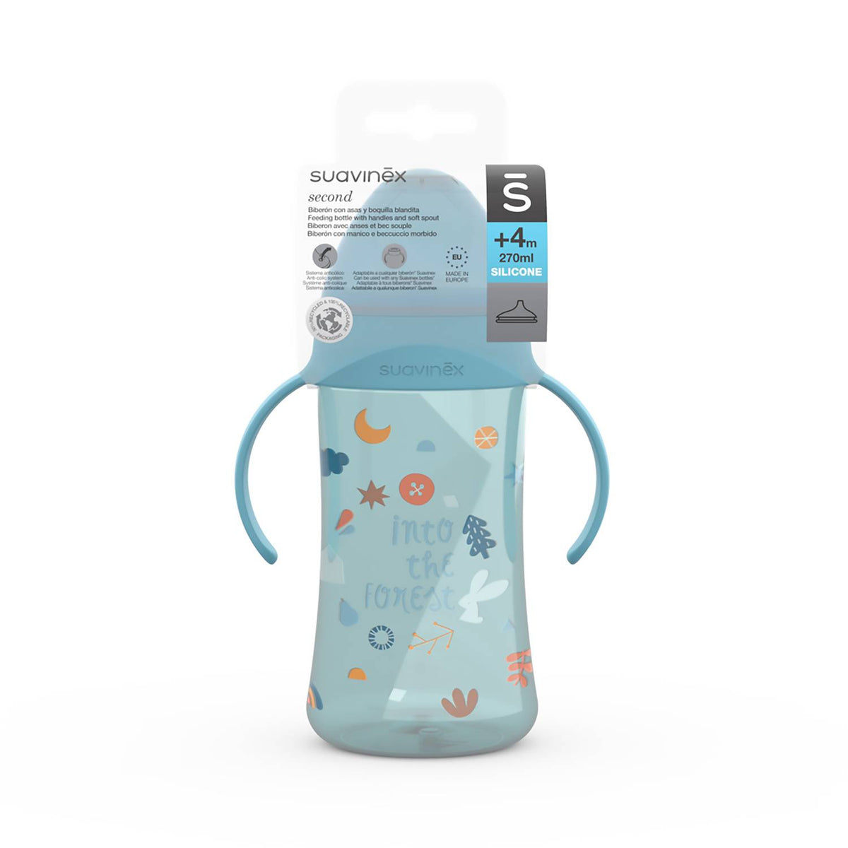 TAZA DE ENTRENA 9 OZ C/AZAS FOREST AZUL SUAVINEX
