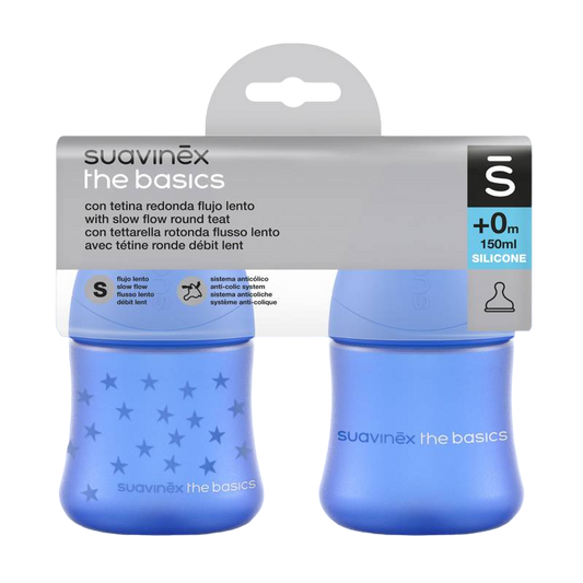 SET X2 BIBERONES THE BASICS 5OZ. AZUL