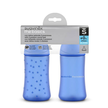 SET X2 BIBERONES THE BASICS 9OZ. AZUL