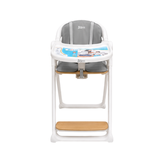 Silla de Comer 4 en 1, Bouncer, Montessori 0-36M | Gris - Born