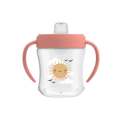 Vaso Con Asas B/ Suave Antiderrame | Rosa - Dr. Browns