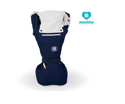Baby Hip Carrier Azul Monchitos