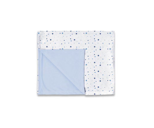Manta Estrellas Reversible  | Celeste   Monchitos