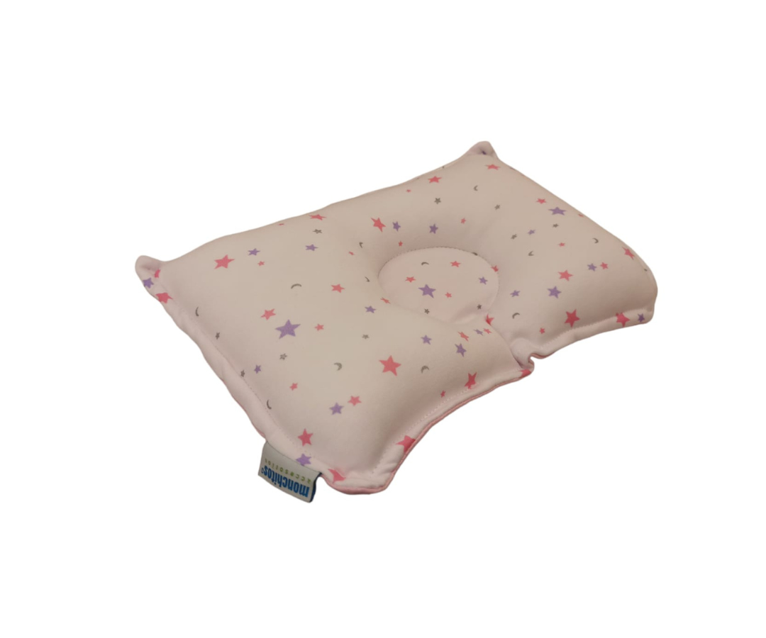 Almohada Anti cabeza Plana Rosado Monchito