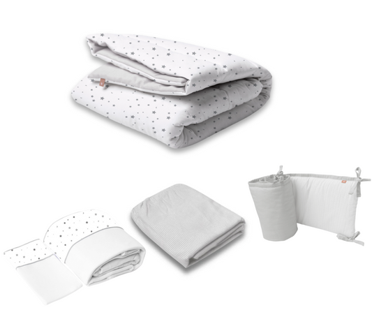Set De Cuna Estrellas | Gris B4 Baby