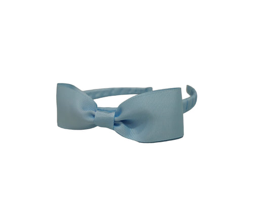 VINCHA CELESTE CON LAZO RIBBON