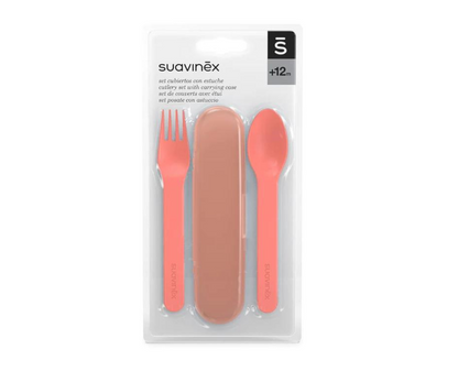 Set De Cubiertos Con Estuche Forest Rosado Suavinex