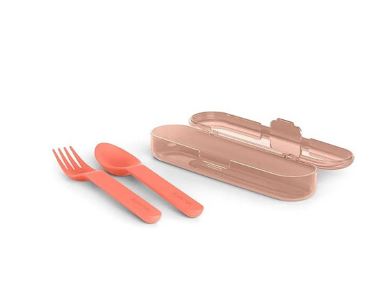 Set De Cubiertos Con Estuche Forest Rosado Suavinex