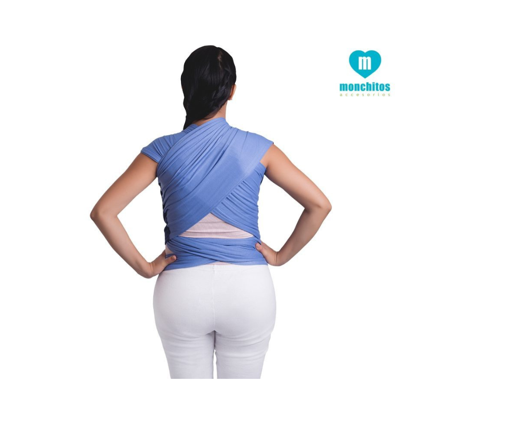 Fular Clásico Ergonómico Azul Monchitos