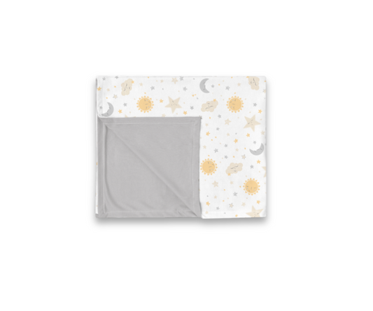 Manta Estrella Sol Y Luna | Gris B4 Baby