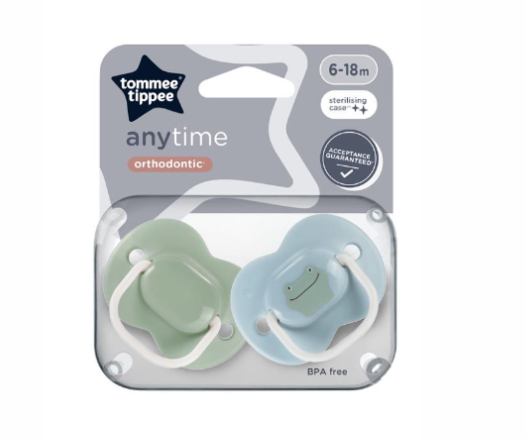 Chupones Anytime  6 -18M Niño X2 Tommee Tippee