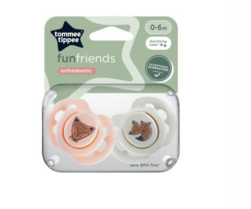 Chupones Fun Friends  0- 6M X 2 Tommee Tippee