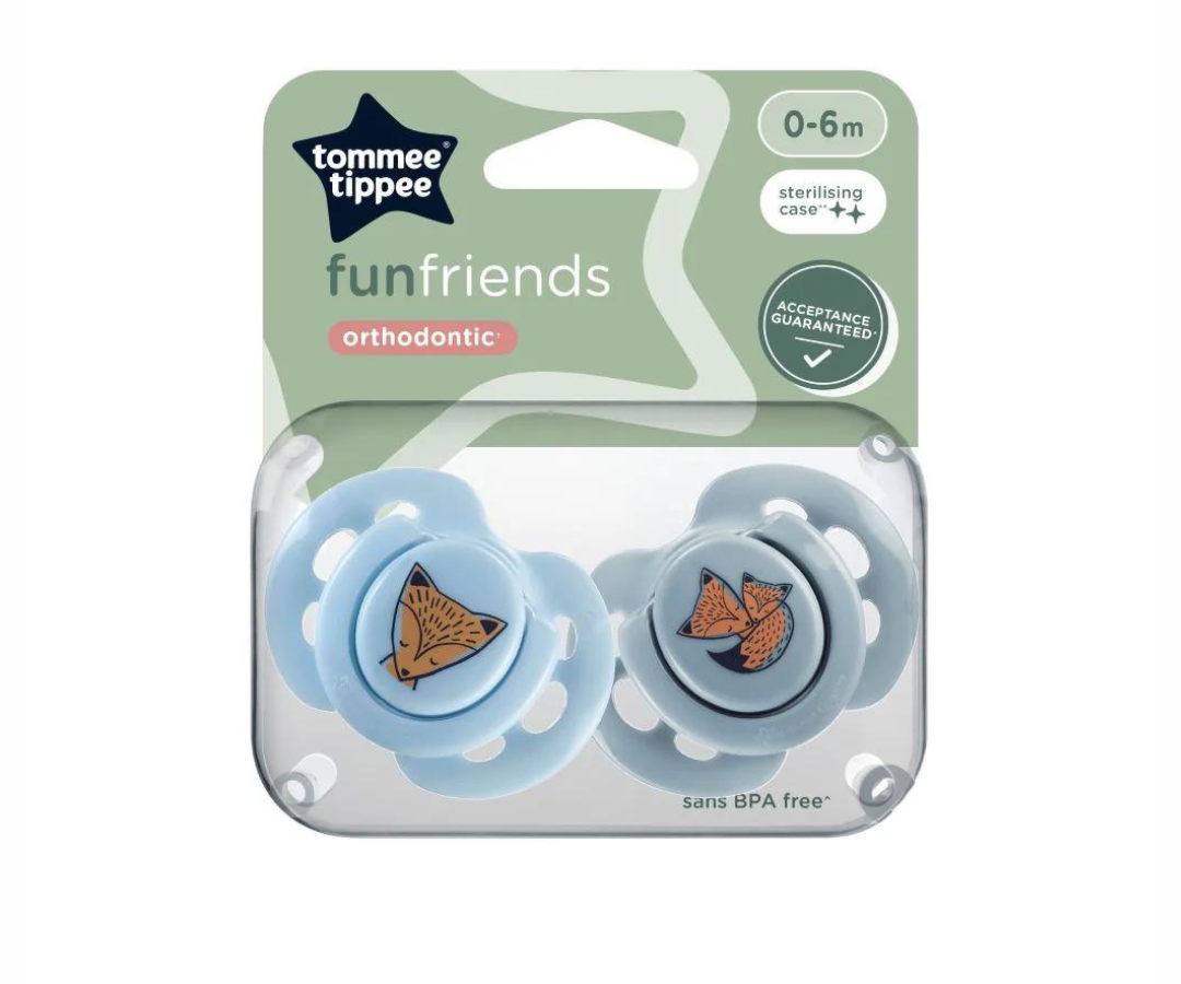 Chupones Fun  Friends 0- 6M X 2  Tommee Tippee