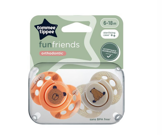 Chupones Fun Friends Neutro 6- 18M X 2 Tommee Tippee